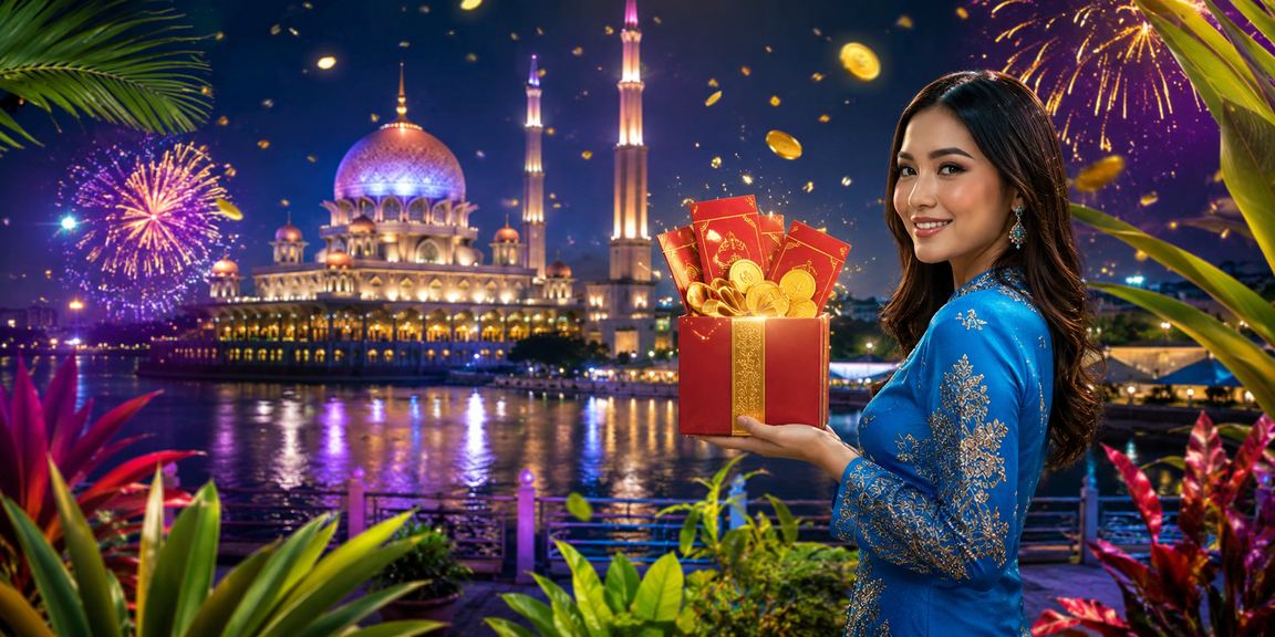 Promosi Angpau Merah dengan Baju Kurung